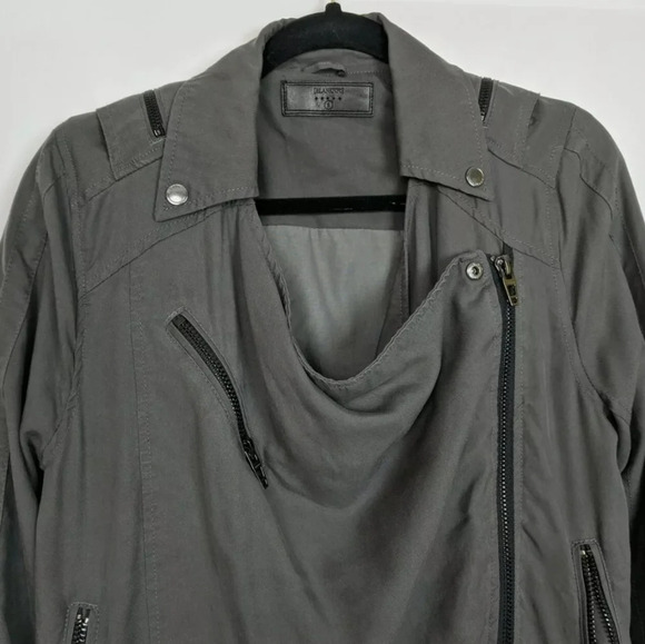 BLANKNYC Knit Moto Drape Cowl Zip Up Jacket Zipper - Picture 4 of 7